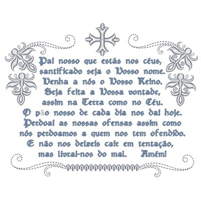 Matriz de matriz Matriz De Bordado Oração Pai Nosso 17 Cm